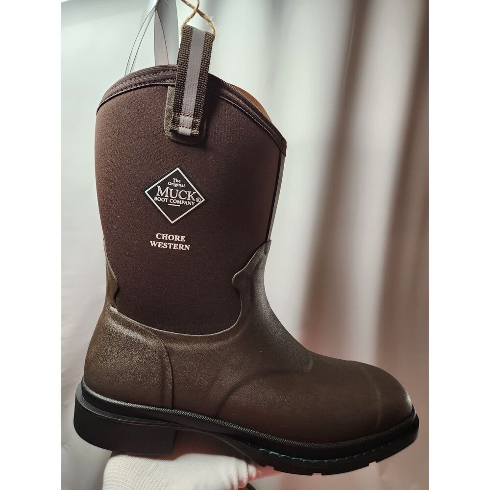 Muck Boot Men's Chore Western Waterproof Work Boots 9 Brown